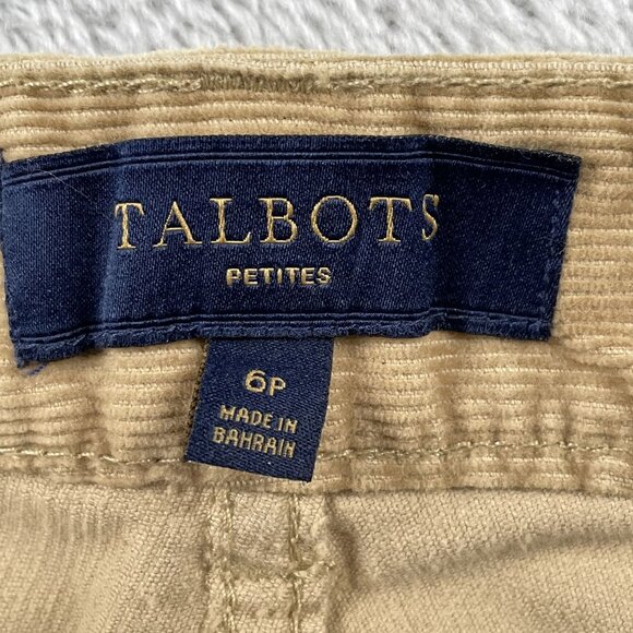 Talbots Corduroy Pants Womens 6P Tan Cords Curvy - Picture 4 of 9